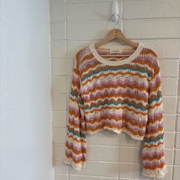 L Space sun ray sweater in daybreak stripe - Picture 3 of 7